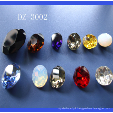 Pedras de vidro para jóias, pedra de cristal para decoração de vestuário